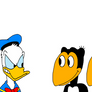 Donald Duck angry at Heckle and Jeckle