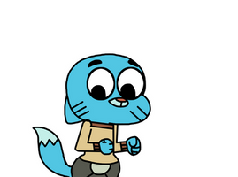 Gumball Watterson with new tail