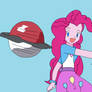 Pinkie Pie throwing a Poke ball