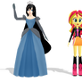 Sunset Shimmer and Queen Kerry Adarvez