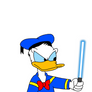 Donald with lightsaber