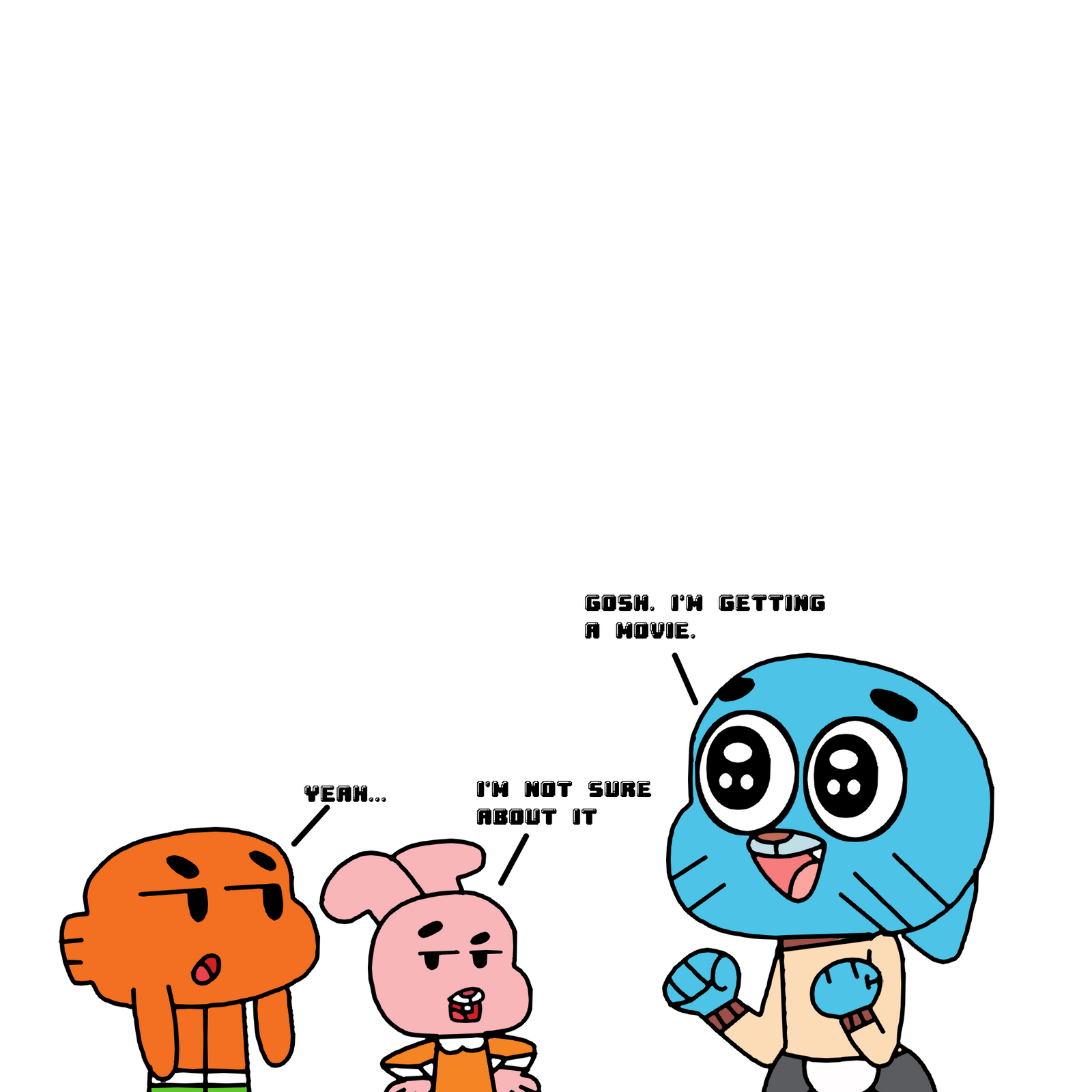 Gumball excited about his movie by Ultra-Shounen-Kai-Z on DeviantArt