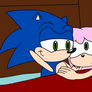 Sonic and Amy at bed together