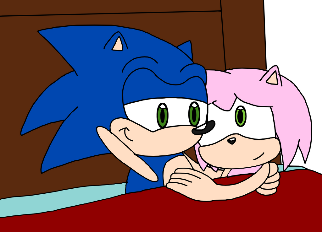 Sonic And Amy At Bed Together By Ultra Shounen Kai Z On Deviantart