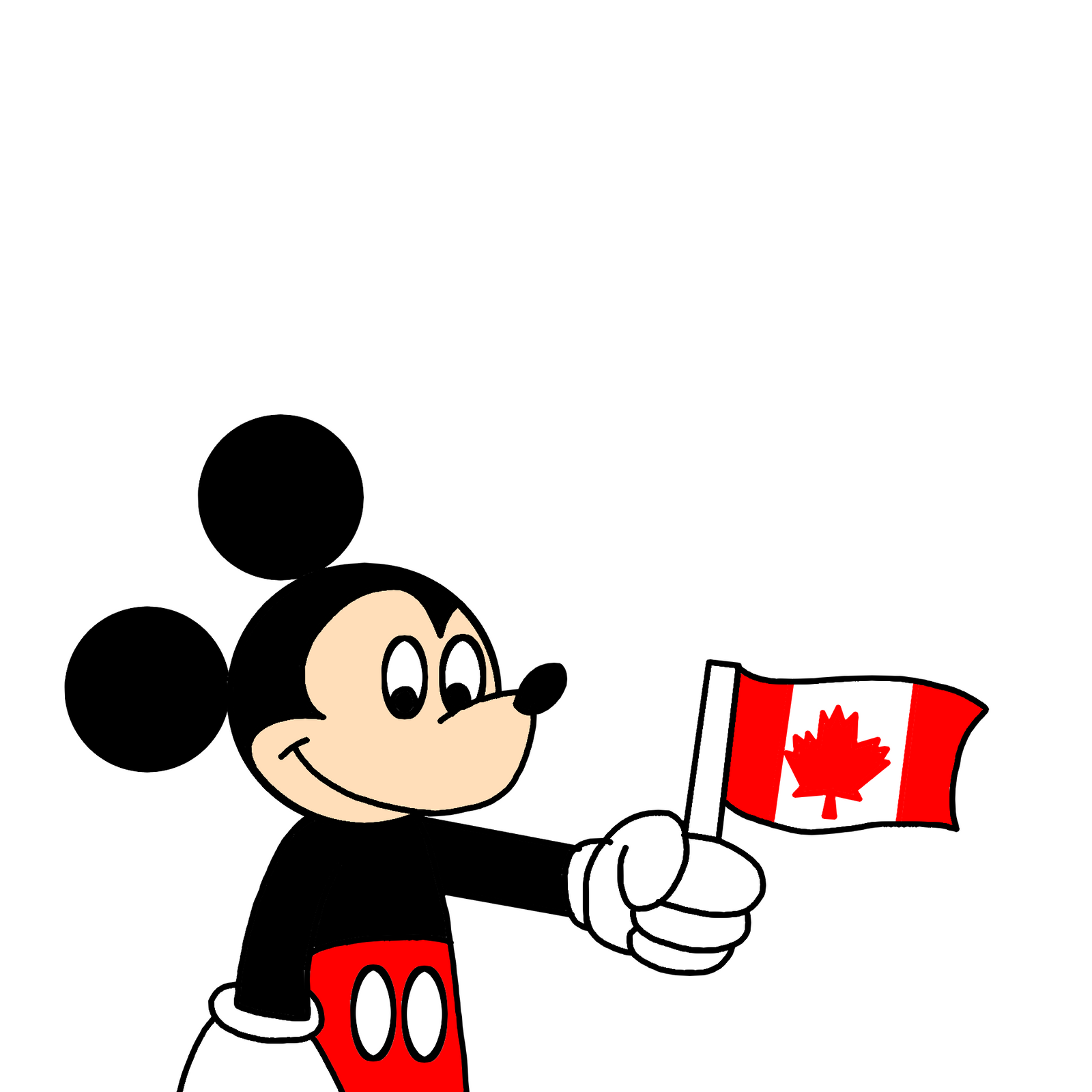 Mickey with flag of Canada by Ultra-Shounen-Kai-Z on DeviantArt