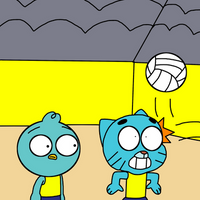 Harvey and Gumball at Beach Volleyball in Olympics