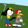 Felix and Woody playing golf at 2016 Olympic Games