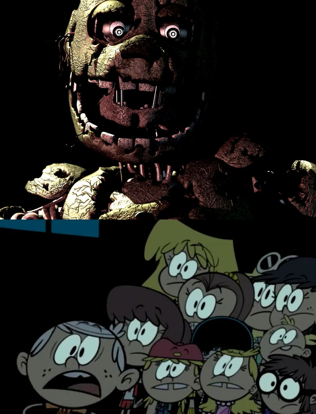 Spring Trap Scared Face Loud Siblings scared of Springtrap by Ultra-Shounen-Kai-Z on DeviantArt