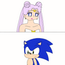 Queen Serenity with Sonic