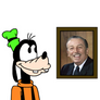 Goofy with portrait of Walt Disney