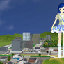 MMD - Giantess Aoi Kiriya at city