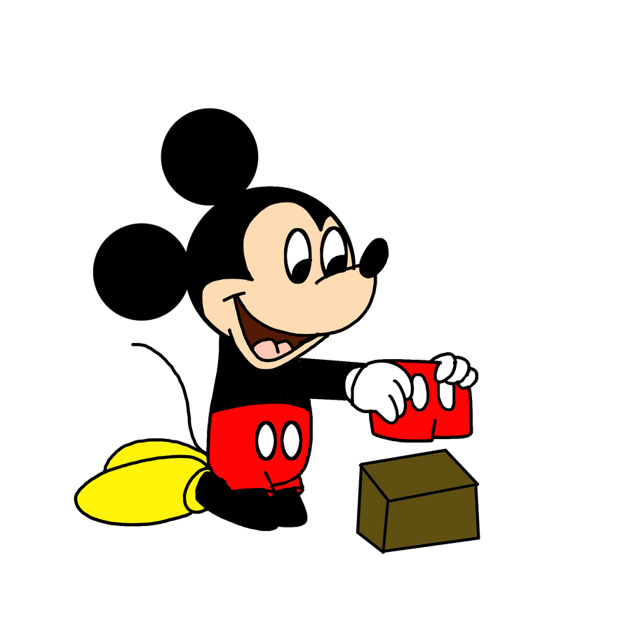Mickey receiving red shorts at Christmas by Ultra-Shounen-Kai-Z on ...