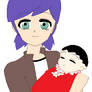 Marinette Dupan-Cheng with myself as baby