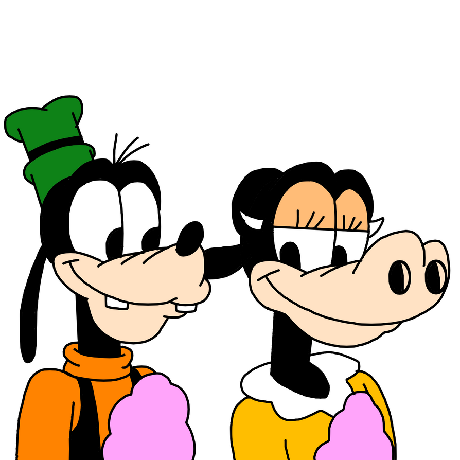 Goofy And Clarabelle With Cotton Candy By Mega-Shonen-One.
