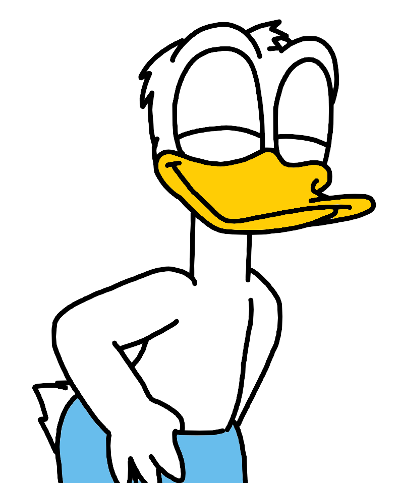Donald Duck with a towel by Mega-Shonen-One-64 on DeviantArt.