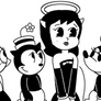 Alice Angel with BnW Toon Girls