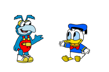 Baby Gonzo with Baby Donald Duck