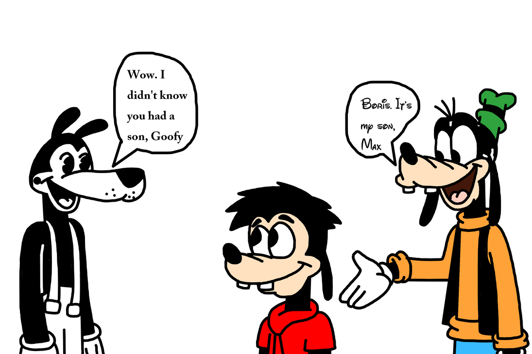Goofy introduces Max to Boris by Mega-Shonen-One-64 on DeviantArt.