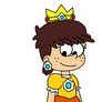 Luna Loud dressed as Princess Daisy for Halloween