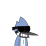 Request - Mordecai with cool glasses while smiling