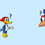 Woody Woodpecker meets Wally Warbles