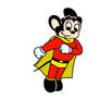 Mighty Mouse with red costume