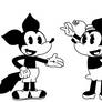 Foxy and Roxy - Mickey Mouse shorts style
