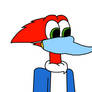 Woody Woodpecker with surgical mask