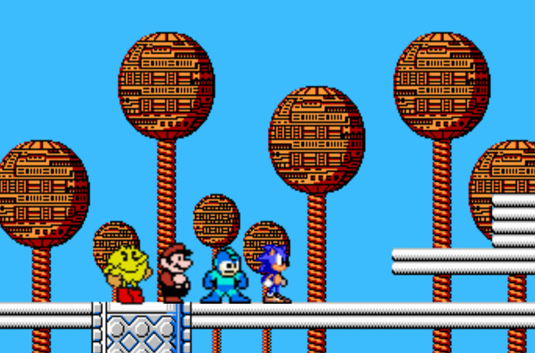 8-bit Pac-Man, Mario, Mega Man and Sonic by Ultra-Shounen-Kai-Z on ...