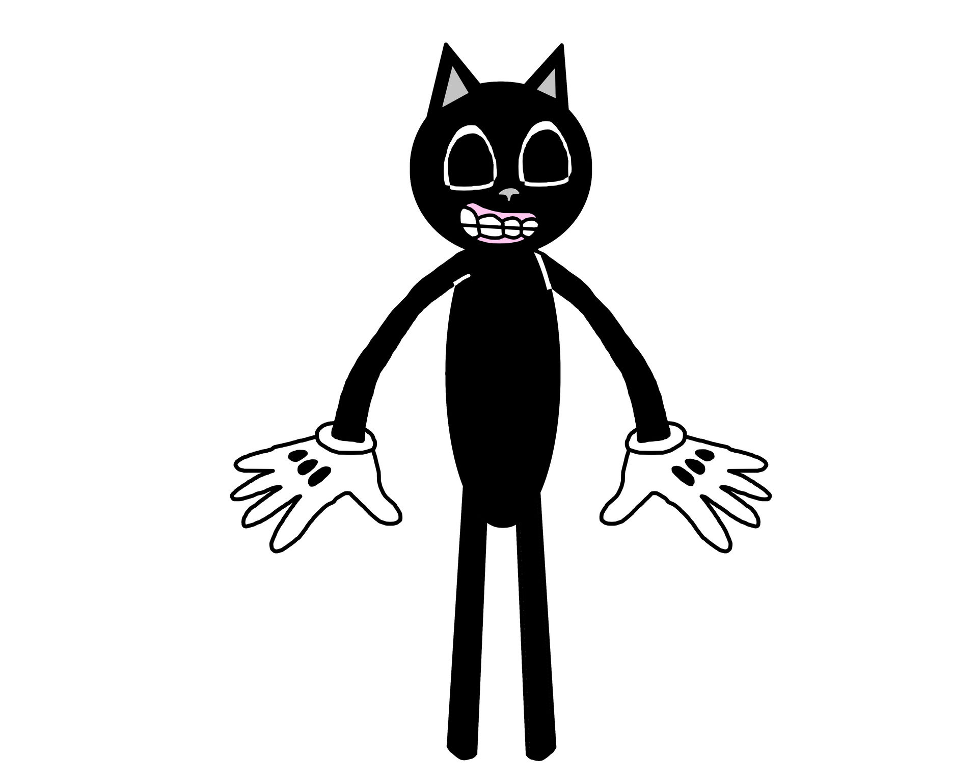 Creepy Cartoon Cat Drawings