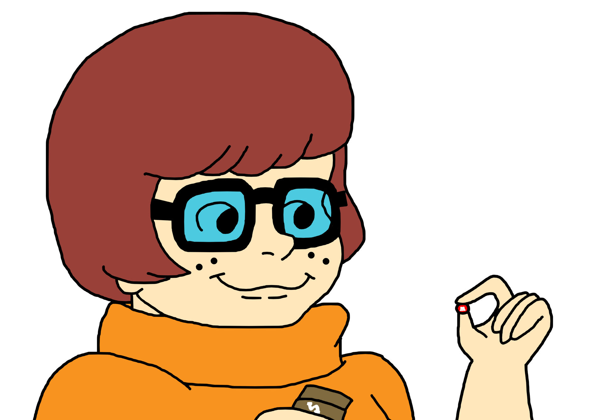 Velma Dinkley with MnM's by Ultra-Shounen-Kai-Z on DeviantArt