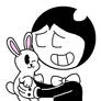 Bendy hugging a bunny