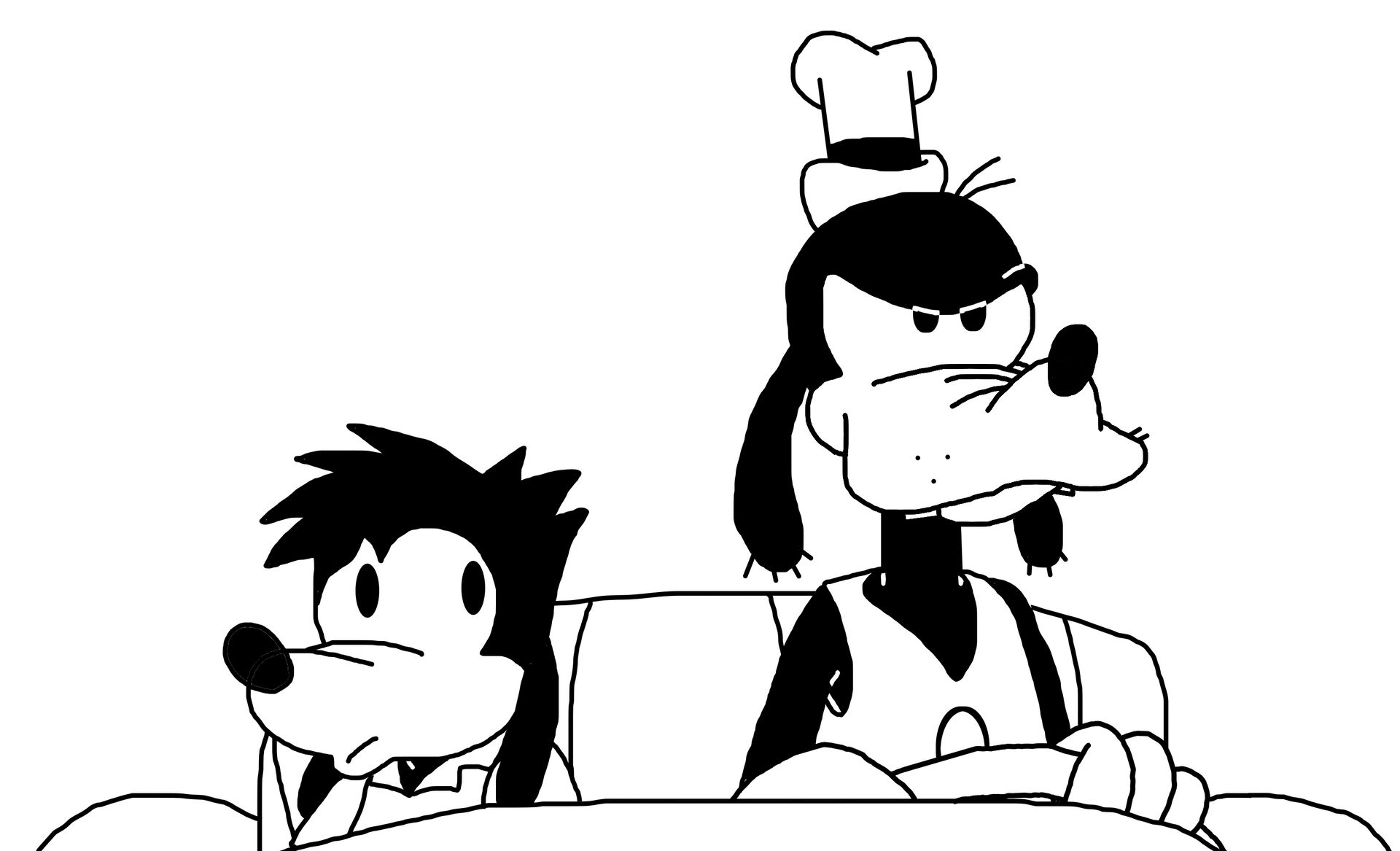Angry Goofy - Black-and-White Cartoon style by Ultra-Shounen-Kai-Z on  DeviantArt