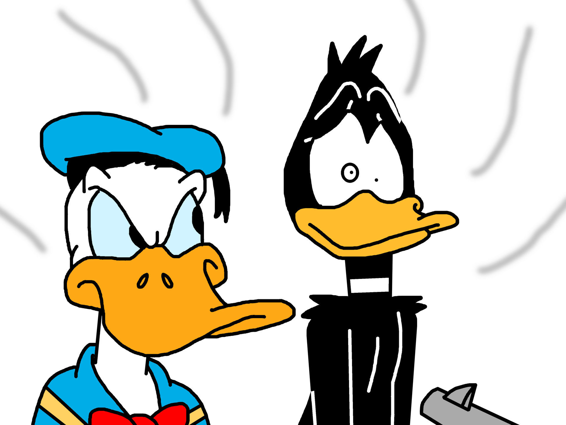 Donald and Daffy with swapped beaks by Ultra-Shounen-Kai-Z on DeviantArt