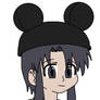 Minamo Kurosawa with Mickey Mouse ears hat