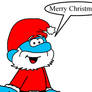 Papa Smurf wishes Merry Christmas