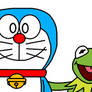 Doraemon with Kermit and Porky