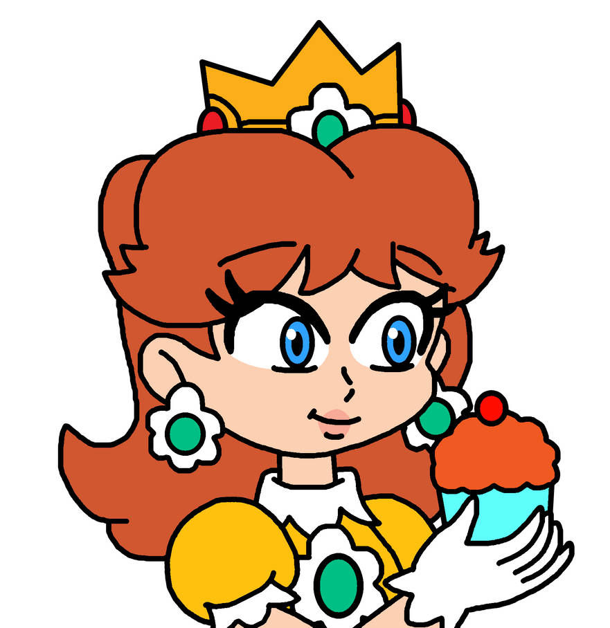 Princess Daisy with cupcake by Ultra-Shounen-Kai-Z on DeviantArt