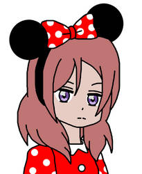 Maki Nishikino dressed as Minnie Mouse