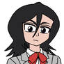 Rukia Kuchiki with her school uniform