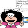 Mafalda congratulates Argentina national team