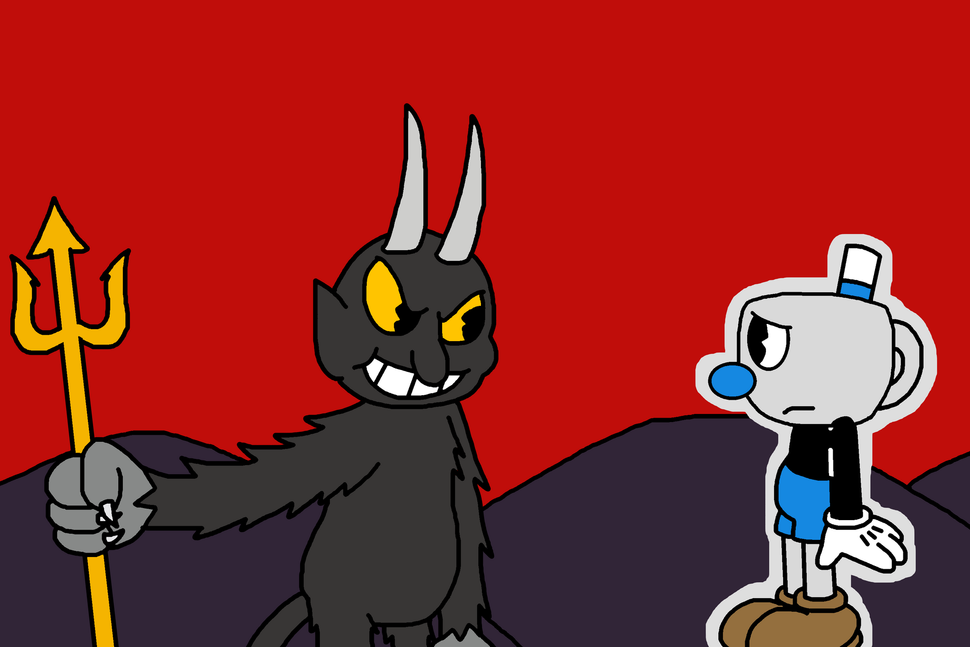 Mugman Is Scared Of Who Or What by 13-digital on DeviantArt