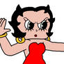 Betty Boop doing Kung Fu pose