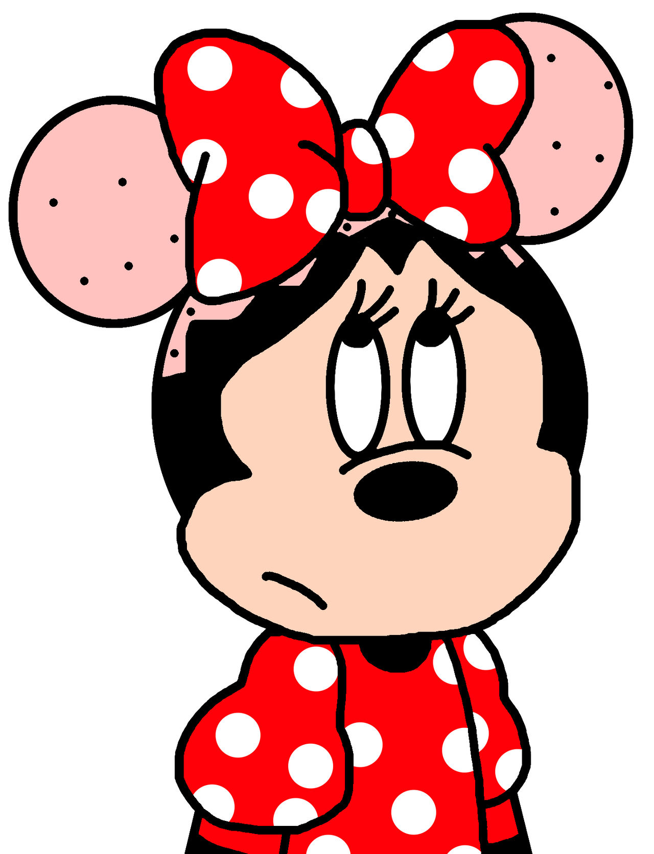 Minnie with half bad on top of head by Ultra-Shounen-Kai-Z on