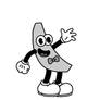 Dancing Banana - Black-and-white cartoon style