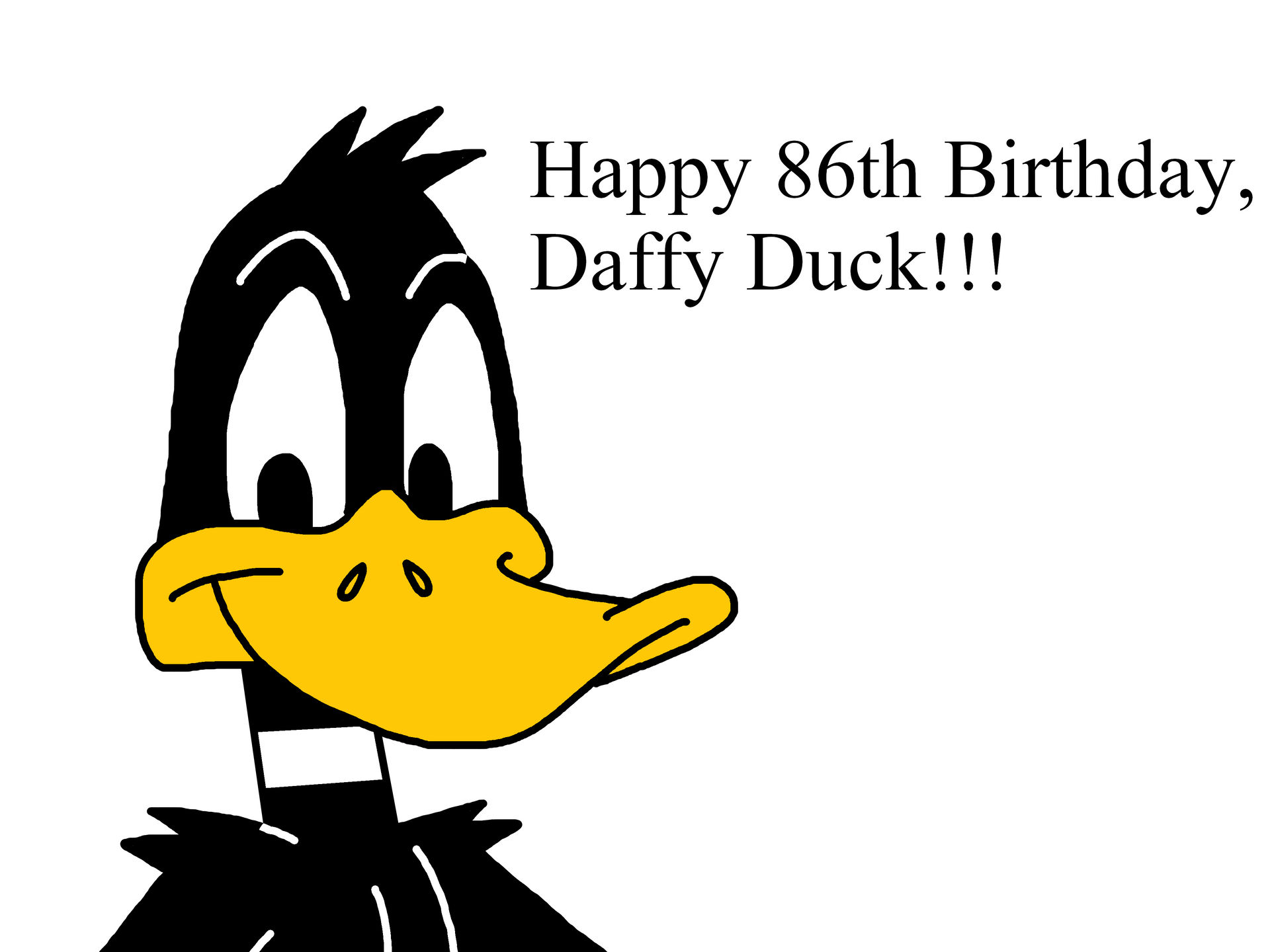 Happy 86th Birthday, Daffy Duck by Ultra-Shounen-Kai-Z on DeviantArt
