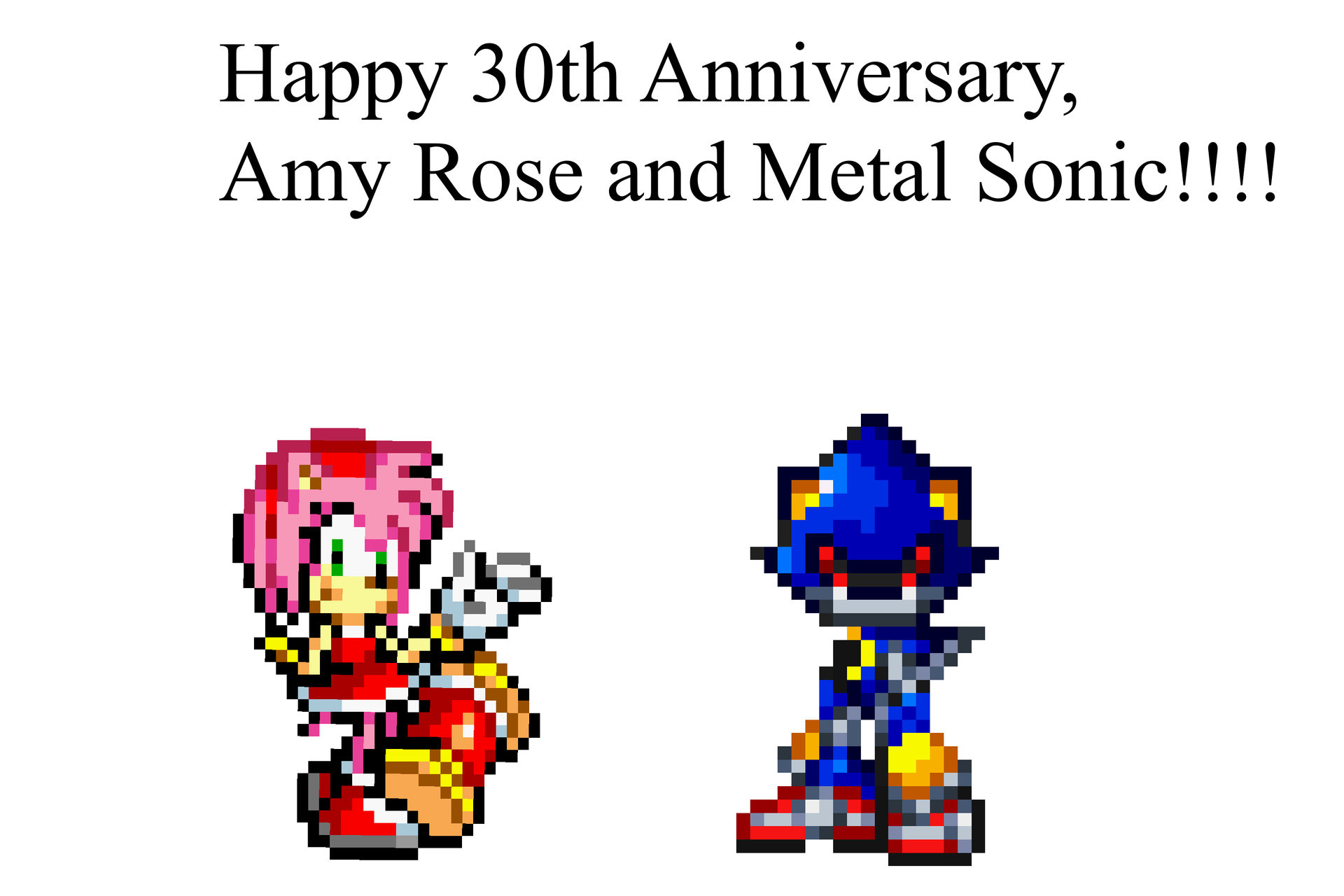♦️♣️Grand♥️♠️ on X: Amy and Metal Sonic Sprites #SonicTheHedeghog   / X