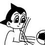 Inktober 7 - Astro Boy playing with a soccer ball