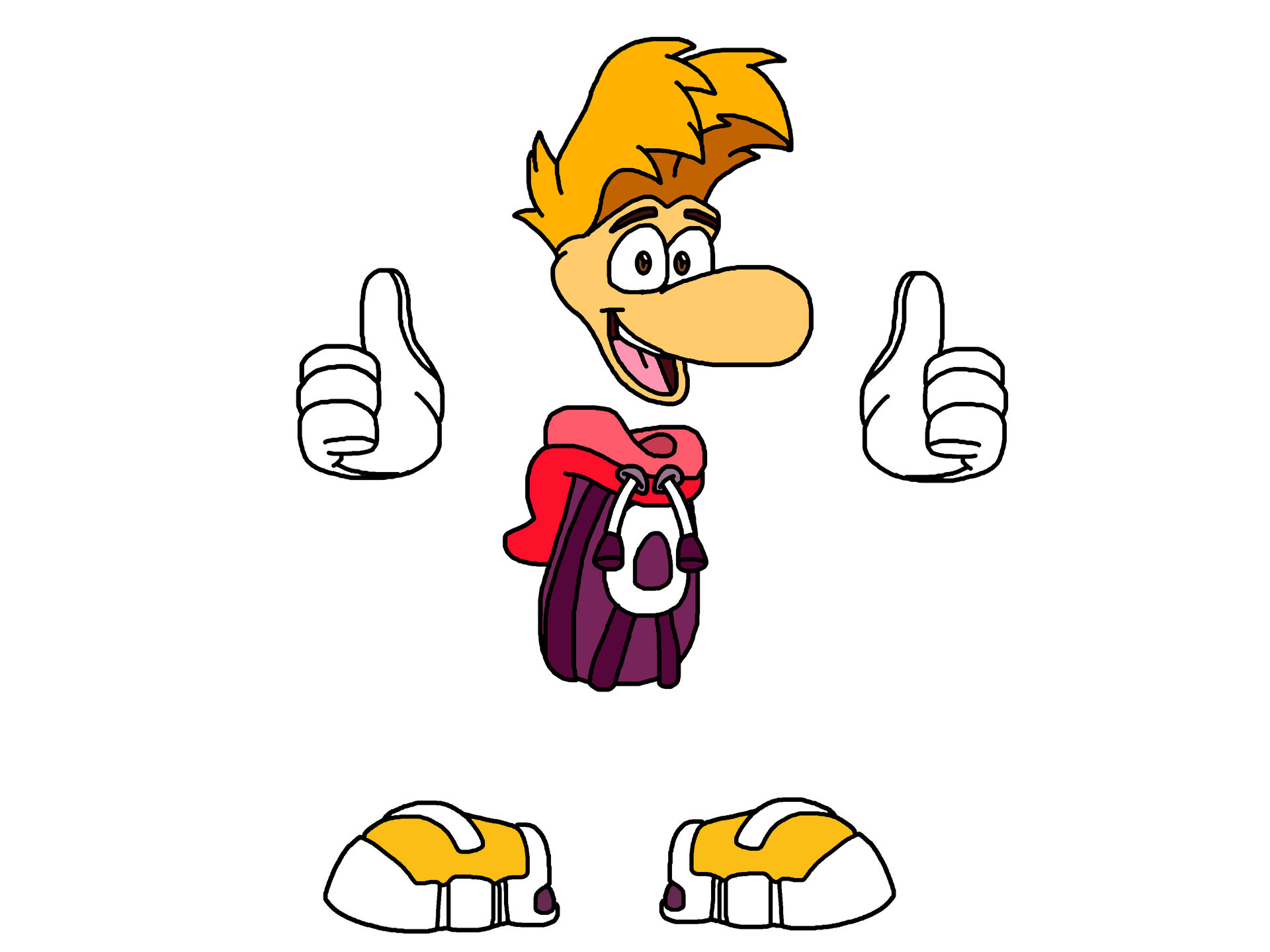Rayman on Mario Rabbids: Sparks of Hope design by Ultra-Shounen-Kai-Z ...