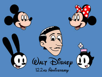 Happy 122nd Anniversary, Walt Disney by Ultra-Shounen-Kai-Z